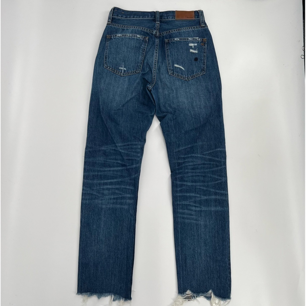 Madewell The Perfect Summer Distressed Rough Hem Denim Jeans Size 25 Women’s - Picture 3 of 5